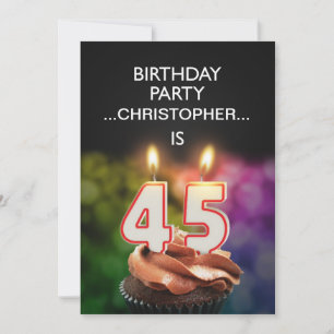 Adicionar um nome, 45º Convite de aniversário