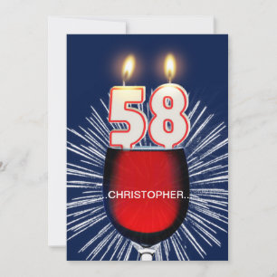 Adicionar um nome, 58º Convite de aniversário, vin
