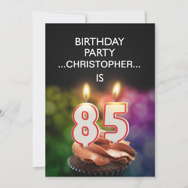 Adicionar um nome, 85º Convite de aniversário (Frente)