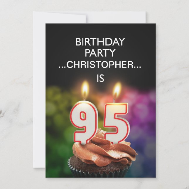 Adicionar um nome, 95º Convite de aniversário (Frente)