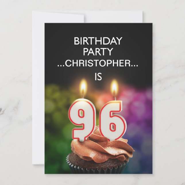Adicionar um nome, 96º Convite de aniversário (Frente)