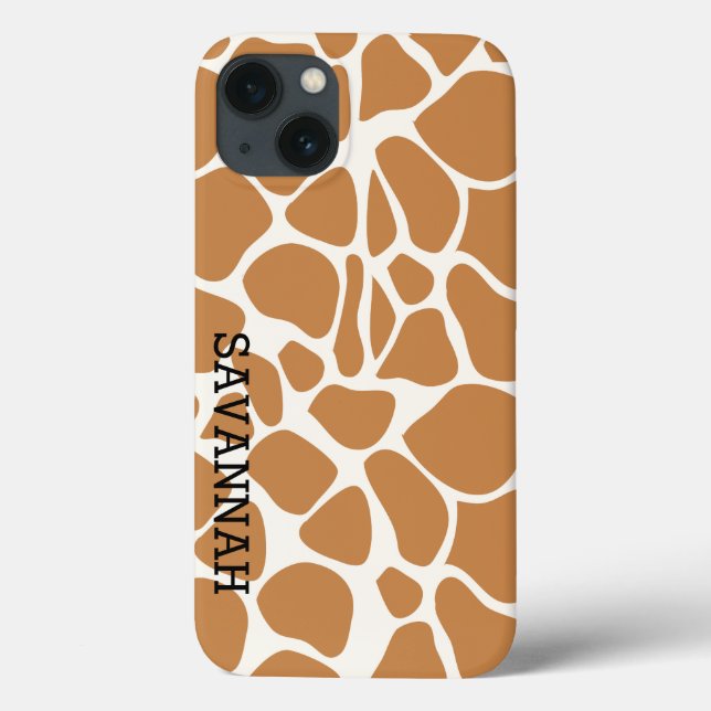 Adicionar um nome Trendy Giraffe Impressão iPhone  (Verso)