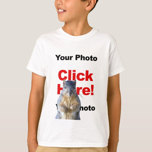 Adicionar uma camiseta de fotos personalizada do e (Frente)