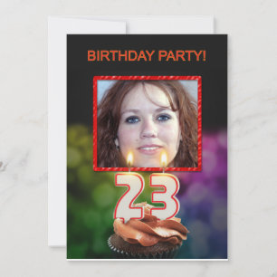 Adicionar uma imagem, 23º Convite de aniversário
