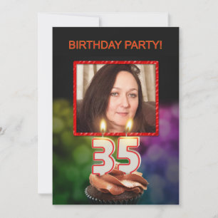 Adicionar uma imagem, 35º Convite de aniversário