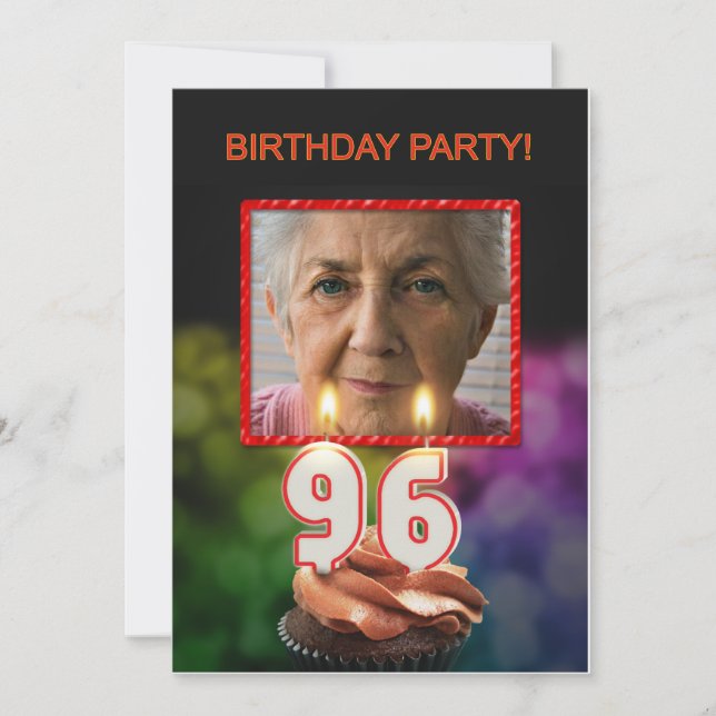 Adicionar uma imagem, 96º Convite de aniversário (Frente)