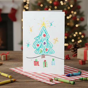 Adicione a Arte do seu Filho neste Cartão de Natal