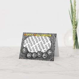 Adicione a cabeça 1 da abóbora do cartão do Dia