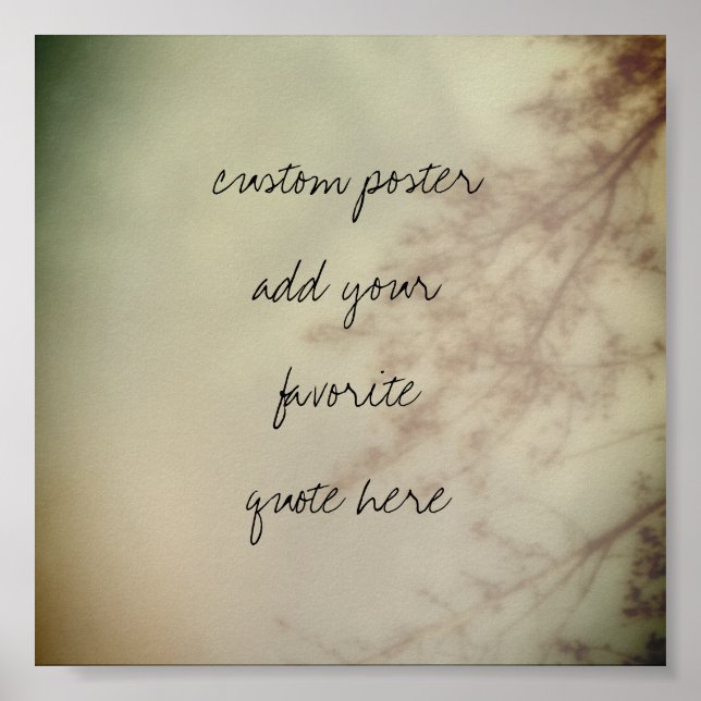 adicione a sua própria citação de arte poster (Frente)