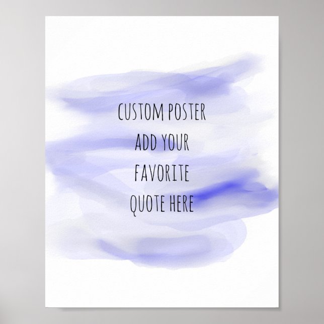 adicione a sua própria cotação poster design de aq (Frente)