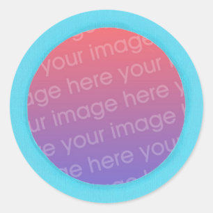 Adicione adesivos de fotos do bebê em um círculo a