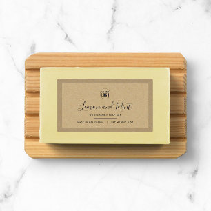 Adicione as etiquetas do produto Kraft da borda do