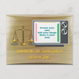 Adicione o anúncio da graduação da foto