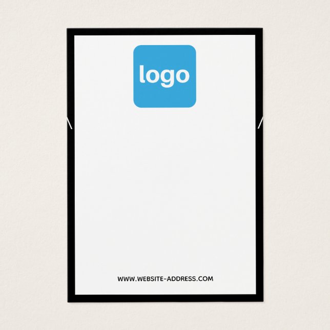 Adicione o logotipo do colar branco preto (Frente)