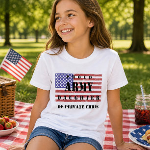 Adicione o nome do pai à camisa do exército orgulh