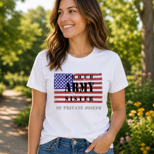 Adicione o Nome do Seu Irmão Camisa Orgulhosa Irmã