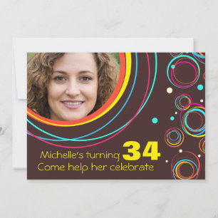Adicione o seu convite de 34 anos para fotografias