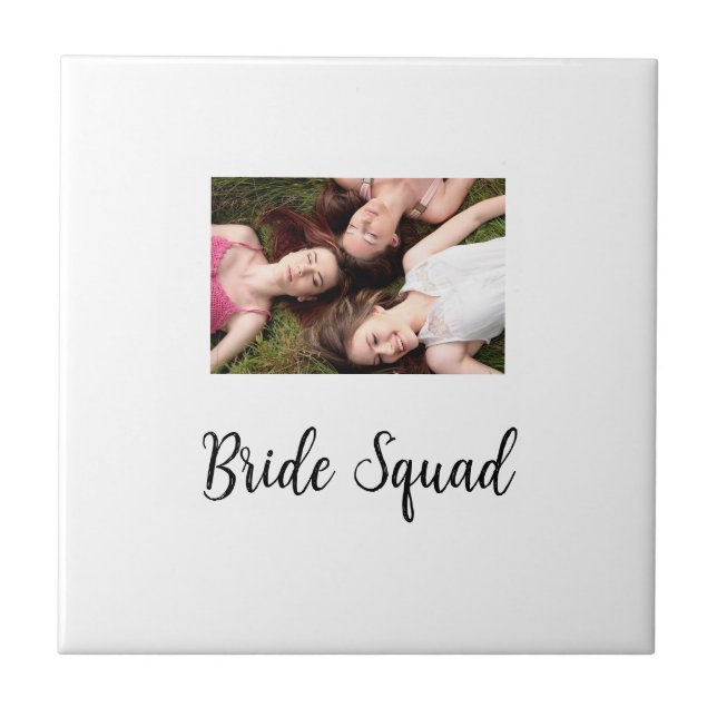 Adicione o seu nome de foto: bridesmaid squad brid (Frente)
