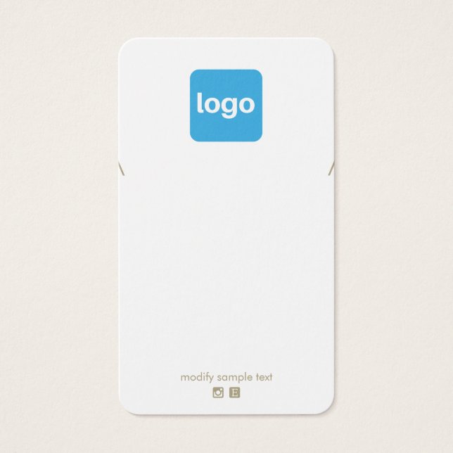 Adicione o suporte de exibição do colar do logotip (Frente)