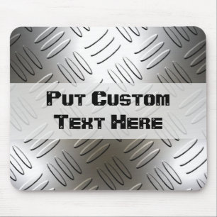 Adicione o texto à placa de metal Mousepad do