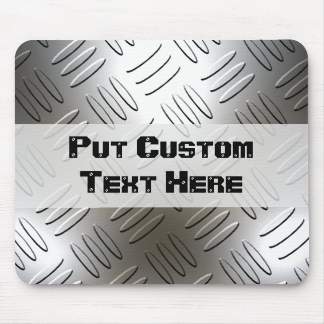 Adicione o texto à placa de metal Mousepad do (Frente)