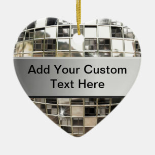 Adicione o texto ao ornamento de prata Sparkling