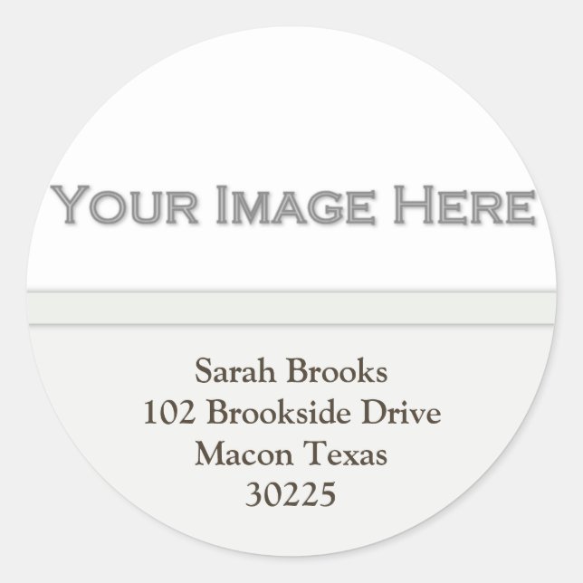 Adicione os adesivos de endereço de imagem (Frente)