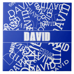 Adicione qualquer nome, nome colagem em azul e bra