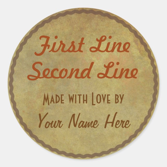 Adicione seu adesivo de presentes personalizado de (Frente)