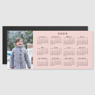 Adicione seu Calendário 2023 de Foto no Ímã Rosa C