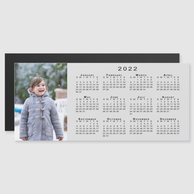 Adicione seu calendário de fotos 2022 no Cinza Mag (Frente/Verso)