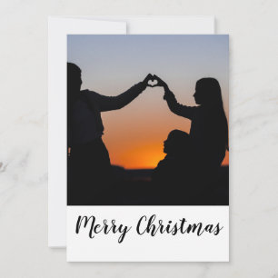 adicione seu cartão de natal de caligrafia perso