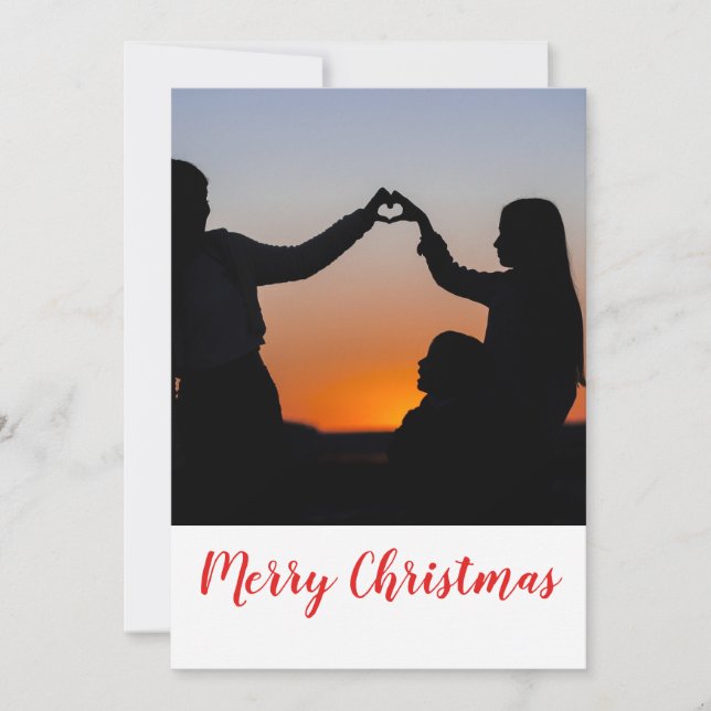 adicione seu cartão de natal de caligrafia persona (Frente)