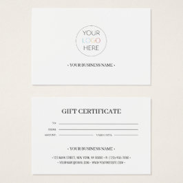 Adicione seu Certificado de Presente Personalizado