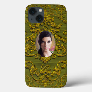 Adicione seu chic do Damask de Foto