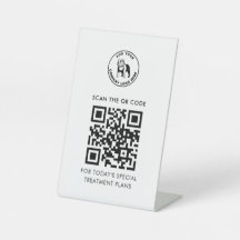 Adicione seu código QR e o logotipo de empresa téc