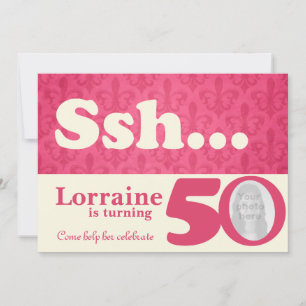 Adicione seu convite de aniversário de 50 anos pa