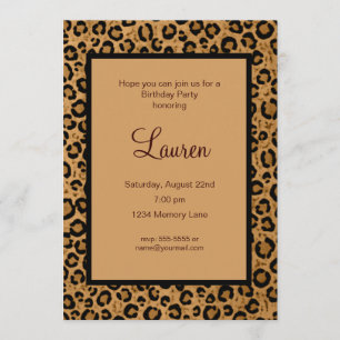 Adicione Seu Convite De Aniversário De Leopard Id