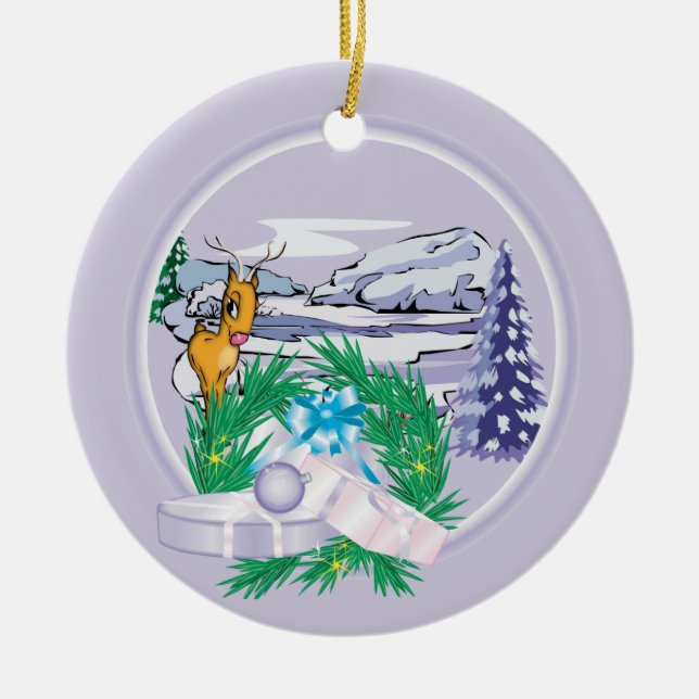 Adicione seu Enfeites de natal de Férias de Capa d (Frente)