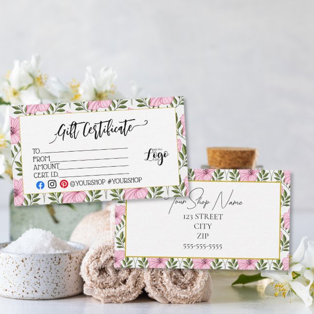 ADICIONE SEU LOGO Certificado de Presente de Negóc (Criador carregado)