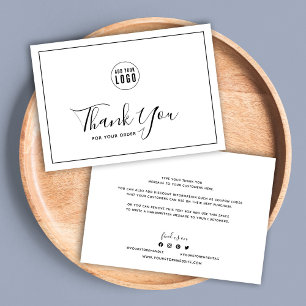 Adicione seu logotipo de borda preta e branco Obri