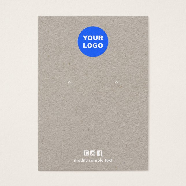 Adicione seu logotipo Kraft entrelaçando placa de  (Frente)