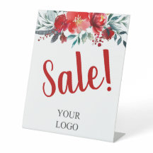Adicione seu logotipo Red Floral Venda comercial