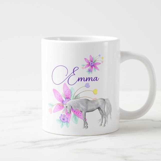 Adicione seu nome - caneca gigante de café (Direita)