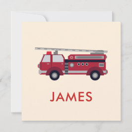 Adicione seu nome Red Fire caminhão Personalizado
