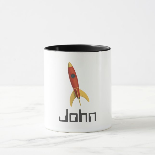 Adicione Seu Nome Rocket 11 oz. Caneca Combo (Centro)