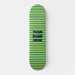 Adicione seu nome Stripes Skateboard