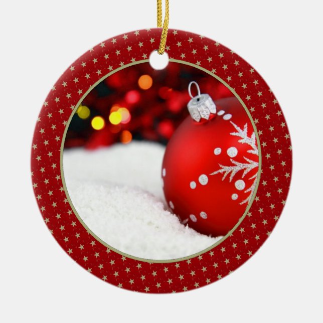 Adicione seu ornamento Dourado da lembrança da (Frente)