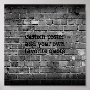 adicione seu poster de aspas no design de tijolos