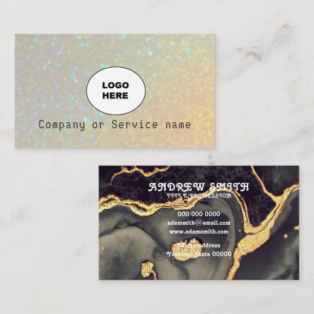 Adicione seu próprio Cartão de visita de veludo de (Frente/Verso)